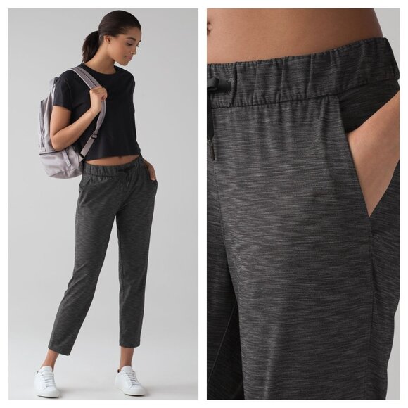 Lululemon On The Fly Pant (28") (First Release)10 Heathered Black - Picture 1 of 15
